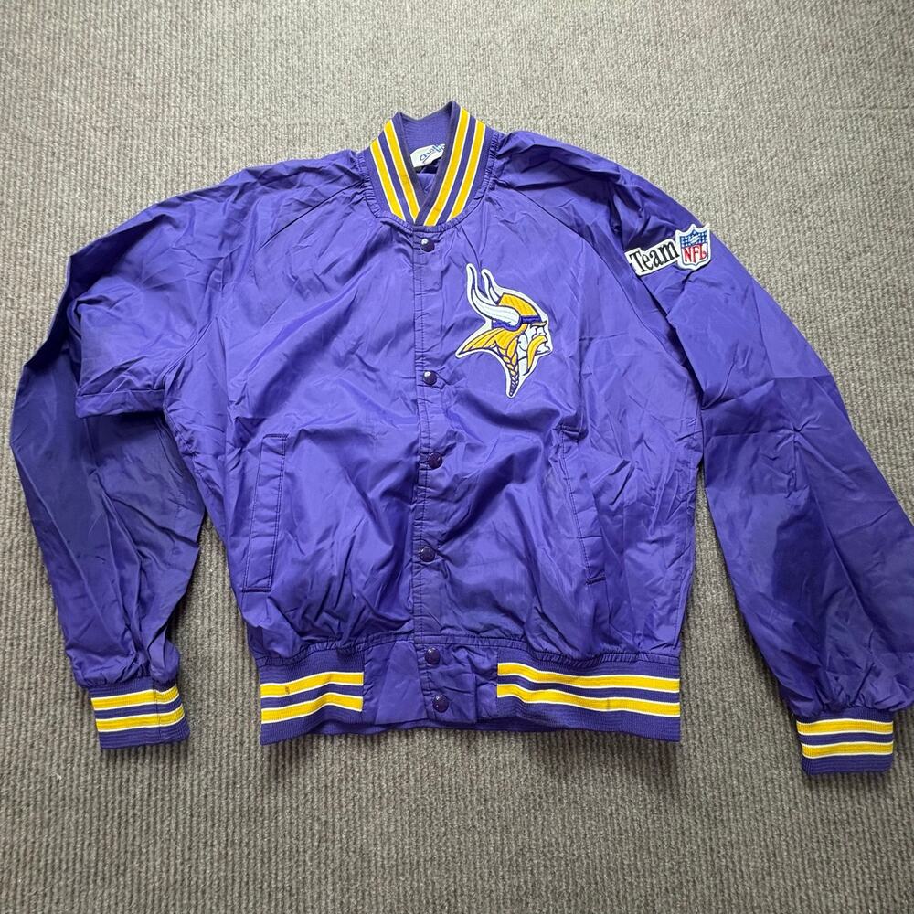 Minnesota Vikings Purple Satin Bomber Jacket